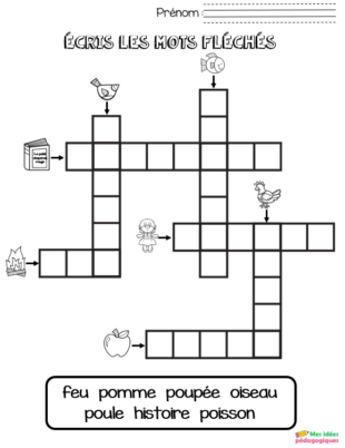 Écris les mots fléchés